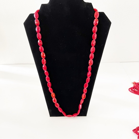 Bundle of 5 Red Costume Necklaces - Picture 2 of 15